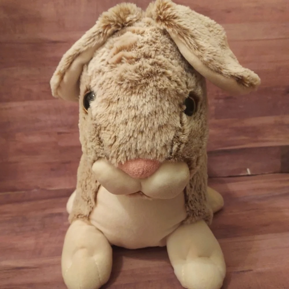 HUGE! Cute & Soft Gray Grey Plush Easter Bunny Stuffed Animal Toy Easter Holiday - Picture 1 of 12